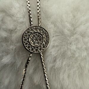 Elegant Silver and CZ Women's Necklace
